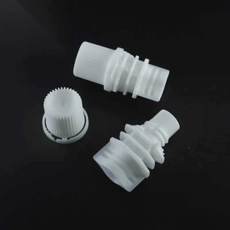 Tapón de rosca y boquilla de PP de 8,6 mm para bolsa de limpiador facial, crema de manos y condimentos, con cierre a presión