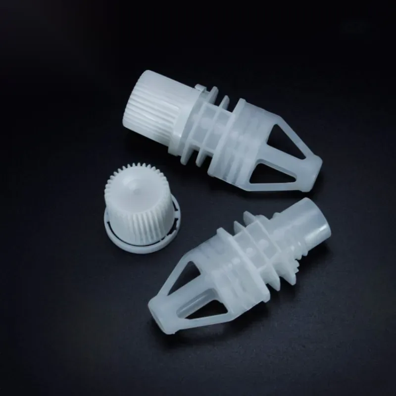 Boquilla para envase flexible de 10 mm en forma de cesta con cola para bolsa de gelatina