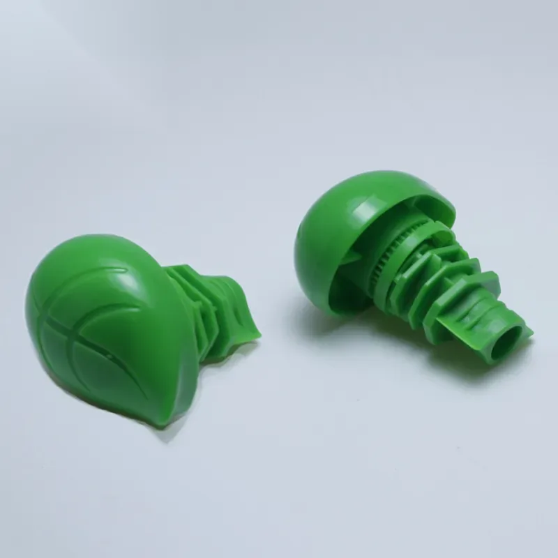 Penutup Beg Jus Plastik Puri Buah Berbentuk Daun Hijau dengan Muncung 8.6mm