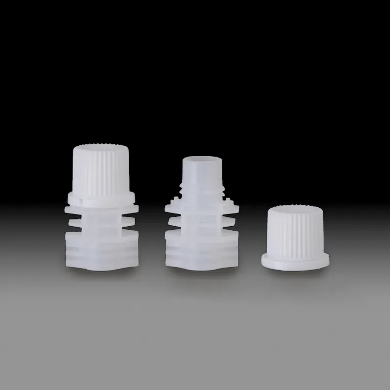 Boquilla de plástico con tapón de rosca de 10 mm para bolsas Doypack de yogur líquido, zumo de frutas y condimentos
