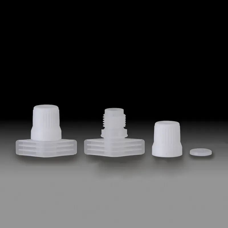 Tapa con boquilla de 9,6 mm de plástico para doypack flexible, con sello de lámina para líquidos y almohadilla de silicona