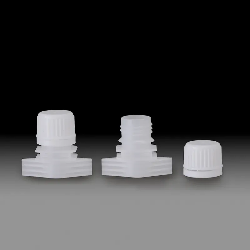 Tapón de plástico de 16mm antirrobo y antiderrame con boquilla para bolsa Doypack de gelatina