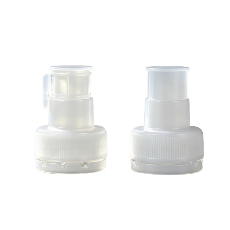 Tapón con boquilla de PE de 25 mm con doble precinto de seguridad para bolsas stand-up de gran calibre