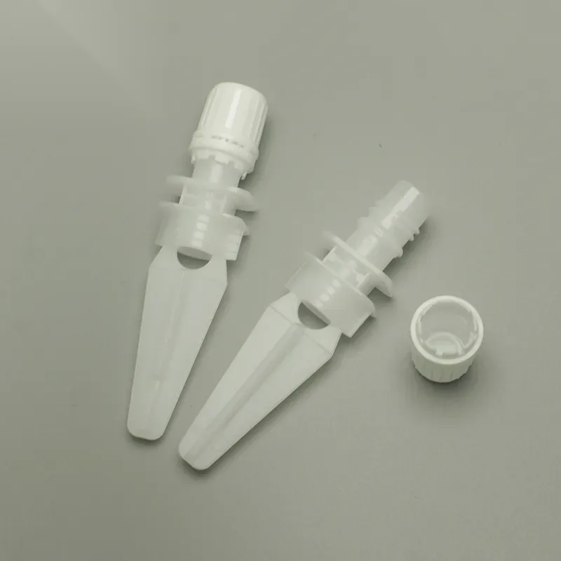 Tapón de plástico con boquilla larga de 8.6mm para Doypack de jugo, grado alimenticio