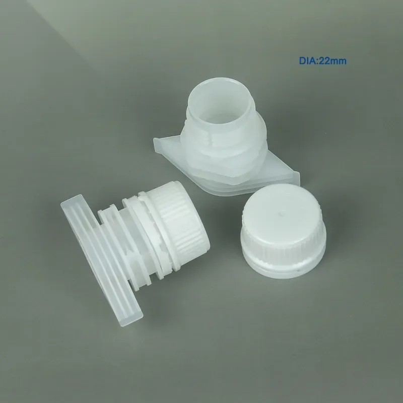 Boquilla de 22 mm con tapa para doypack de plástico para cerveza de la fábrica Ruihua
