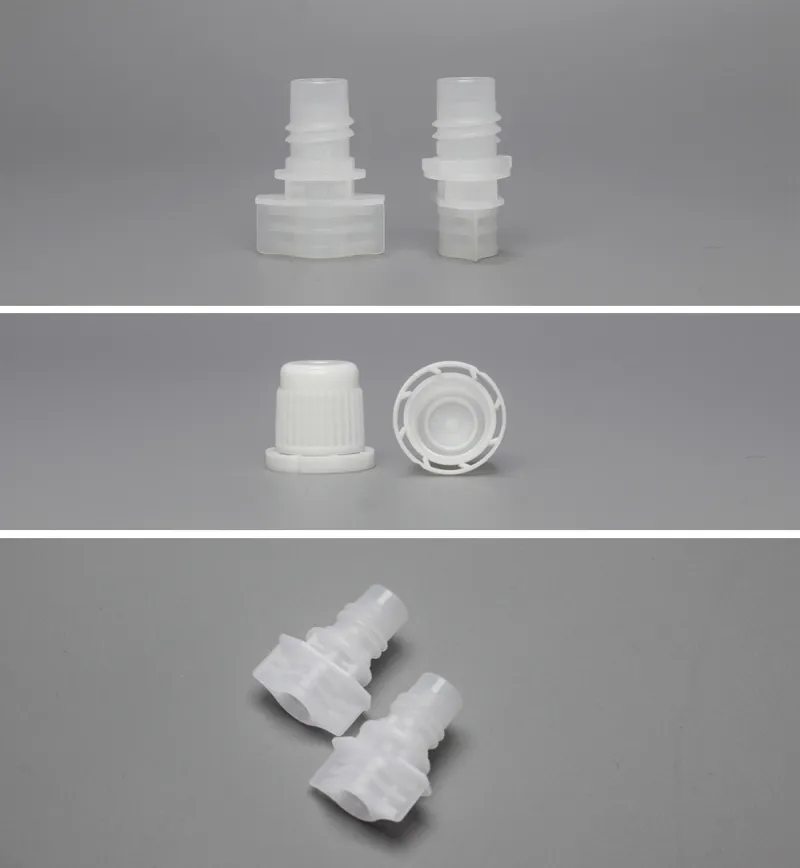 Envase de bolsa Doypack de plástico PE con boquilla de 8.2mm y tapa para salsa, jalea y alimentos líquidos