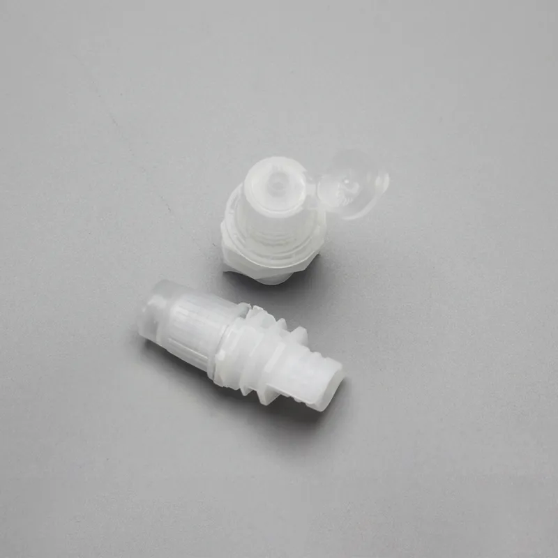 Muncung Plastik dengan Penutup Flip Top 8.6mm untuk Pembungkusan Doypack Syampu dan Sabun Mandi Saiz Perjalanan Hotel