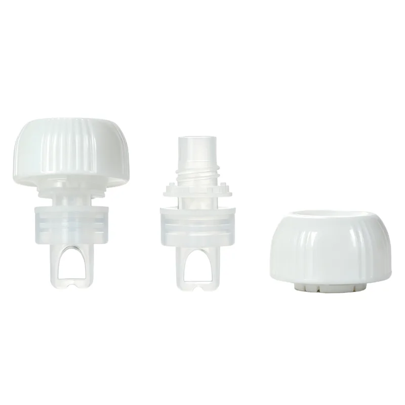 Tapón con boquilla de PE antiasfixia de 8.6mm con forma de seta para bolsas stand-up de comida para bebés